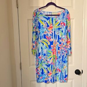Lilly Pulitzer Multicolor Pima Cotton Sheath 3/4 Sleeves - Large